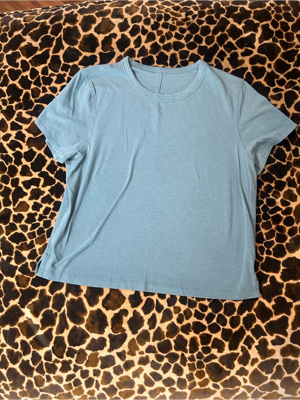lululemon athletica Light Blue Short Sleeve Crop Top